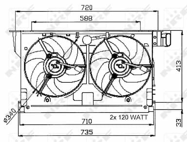 Ventilators, Motora dzesēšanas sistēma NRF 47051 4