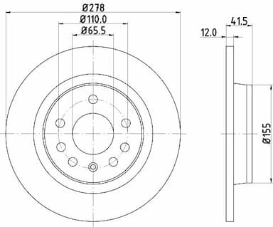 Bremžu diski HELLA 8DD 355 109-211 4