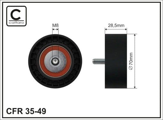 Spriegotājrullītis, Ķīļrievu siksna CAFFARO 35-49 1