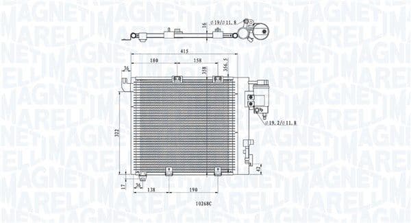 Kondensators, Gaisa kond. sistēma MAGNETI MARELLI 350203885000 1