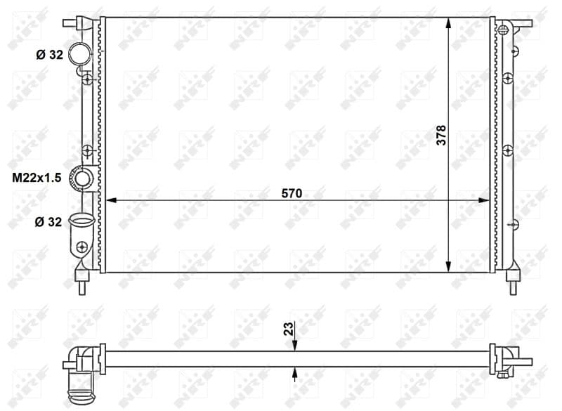 Radiators, Motora dzesēšanas sistēma NRF 58852 1