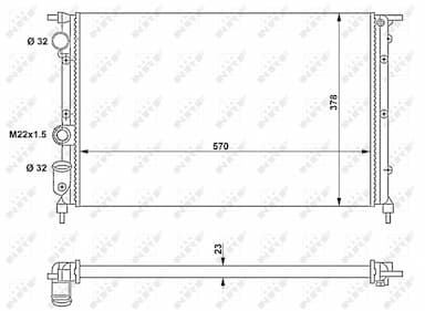 Radiators, Motora dzesēšanas sistēma NRF 58852 1