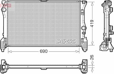 Radiators, Motora dzesēšanas sistēma DENSO DRM17112 1