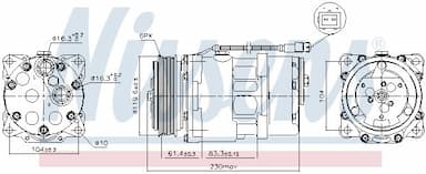 Kompresors, Gaisa kond. sistēma NISSENS 89055 5