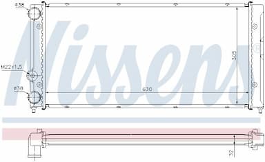 Radiators, Motora dzesēšanas sistēma NISSENS 65236 5