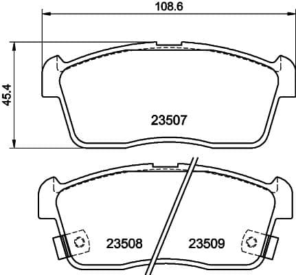 Bremžu uzliku kompl., Disku bremzes HELLA 8DB 355 009-631 1