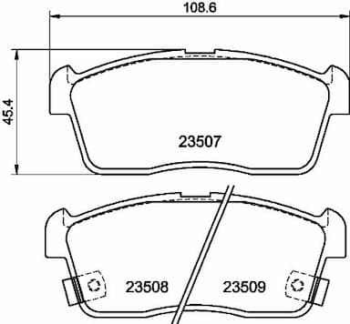 Bremžu uzliku kompl., Disku bremzes HELLA 8DB 355 009-631 1