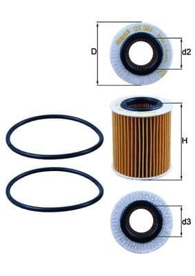 Eļļas filtrs MAHLE OX 386D 1