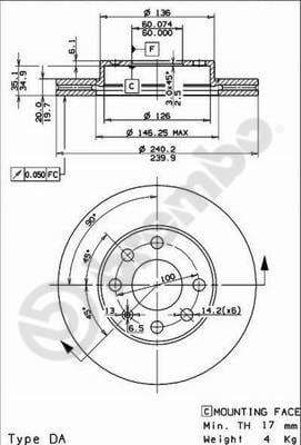 Bremžu diski BREMBO 09.8635.75 1