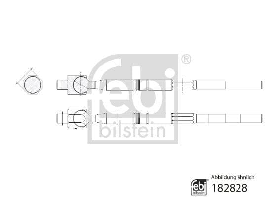 Aksiālais šarnīrs, Stūres šķērsstiepnis FEBI BILSTEIN 182828 1