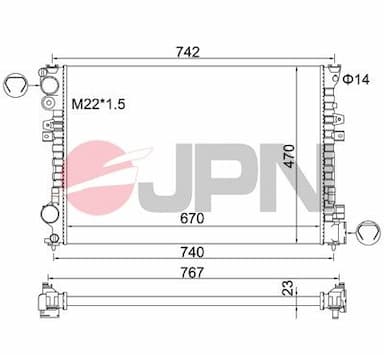 Radiators, Motora dzesēšanas sistēma JPN 60C9011-JPN 2