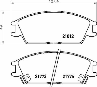 Bremžu uzliku kompl., Disku bremzes HELLA 8DB 355 006-271 1