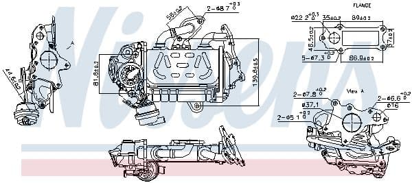 Radiators, Izplūdes gāzu recirkulācija NISSENS 989478 1