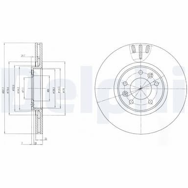 Bremžu diski DELPHI BG4150 1