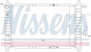 Radiators, Motora dzesēšanas sistēma NISSENS 61646 5