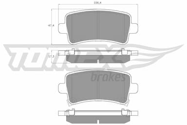 Bremžu uzliku kompl., Disku bremzes TOMEX Brakes TX 16-36 1