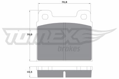 Bremžu uzliku kompl., Disku bremzes TOMEX Brakes TX 10-181 1