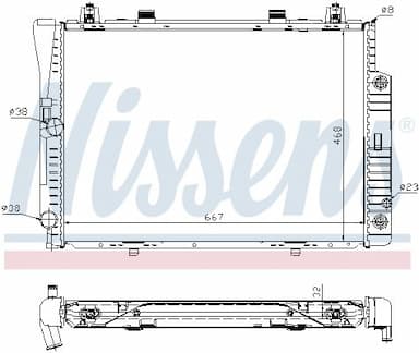 Radiators, Motora dzesēšanas sistēma NISSENS 62746A 6