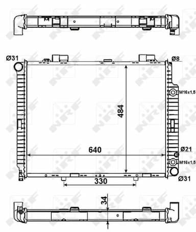 Radiators, Motora dzesēšanas sistēma NRF 58100 4