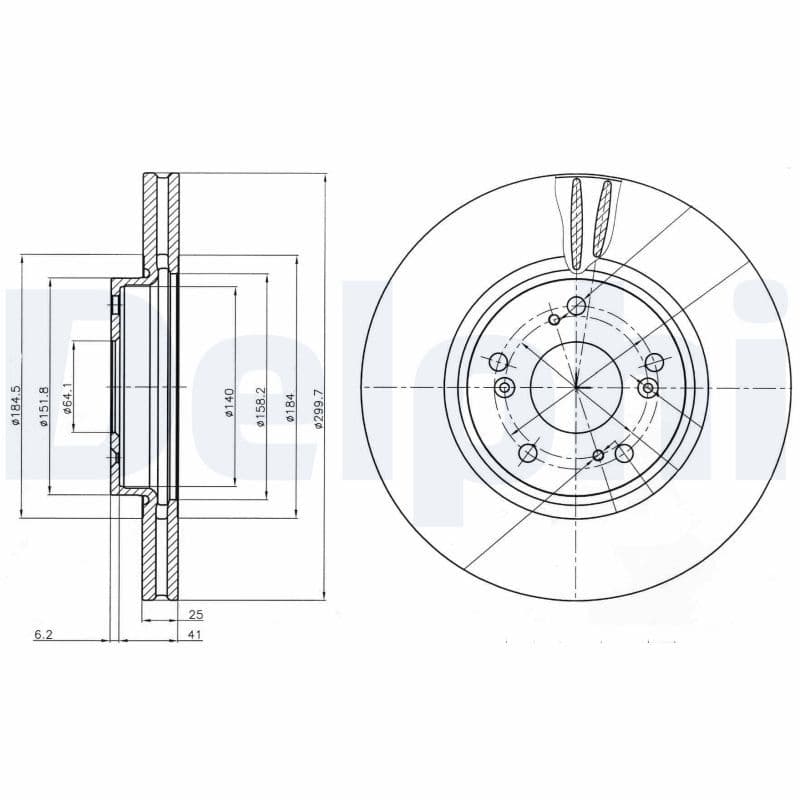 Bremžu diski DELPHI BG3978 1