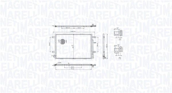 Kondensators, Gaisa kond. sistēma MAGNETI MARELLI 350203103500 1