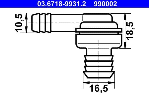 Savienotājcaurule, Vakuumcauruļvads ATE 03.6718-9931.2 1