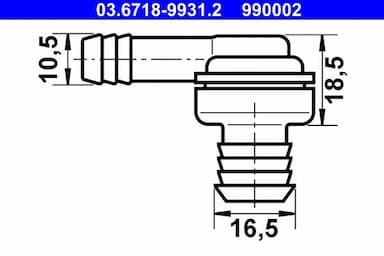Savienotājcaurule, Vakuumcauruļvads ATE 03.6718-9931.2 1