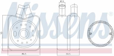 Eļļas radiators, Motoreļļa NISSENS 90608 6