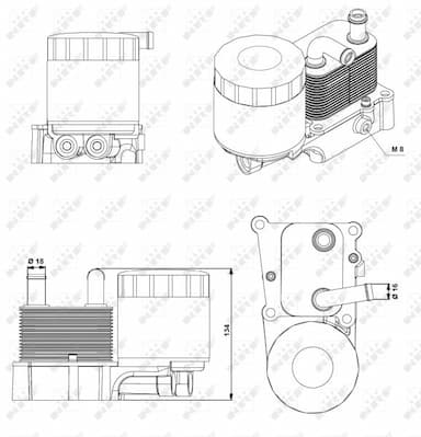 Korpuss, Eļļas filtrs NRF 31194 5