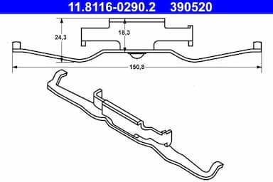 Atspere, Bremžu suports ATE 11.8116-0290.2 1