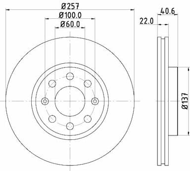 Bremžu diski HELLA 8DD 355 112-581 4