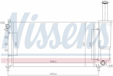 Radiators, Motora dzesēšanas sistēma NISSENS 61886 5