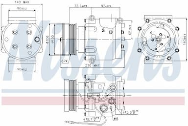 Kompresors, Gaisa kond. sistēma NISSENS 89066 5