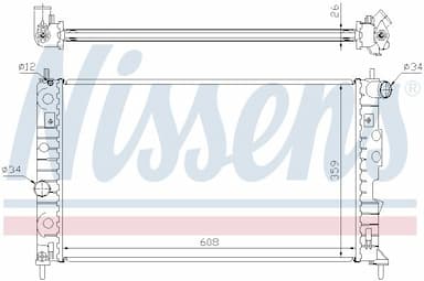 Radiators, Motora dzesēšanas sistēma NISSENS 68002A 6