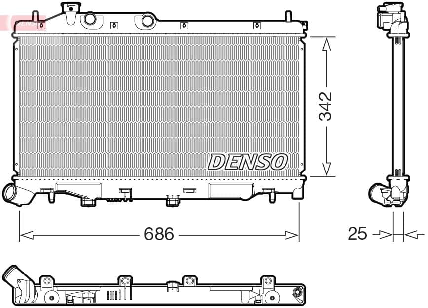 Radiators, Motora dzesēšanas sistēma DENSO DRM36027 1