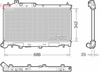 Radiators, Motora dzesēšanas sistēma DENSO DRM36027 1