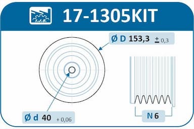 Piedziņas skriemelis, Kloķvārpsta IJS GROUP 17-1305KIT 2