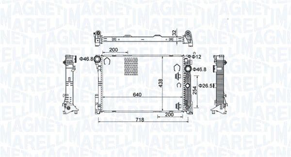 Radiators, Motora dzesēšanas sistēma MAGNETI MARELLI 350213159800 1