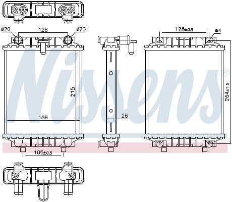 Radiators, Motora dzesēšanas sistēma NISSENS 60372 1