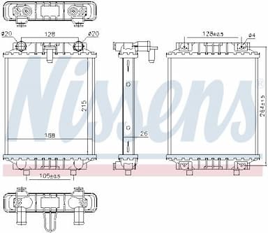 Radiators, Motora dzesēšanas sistēma NISSENS 60372 1