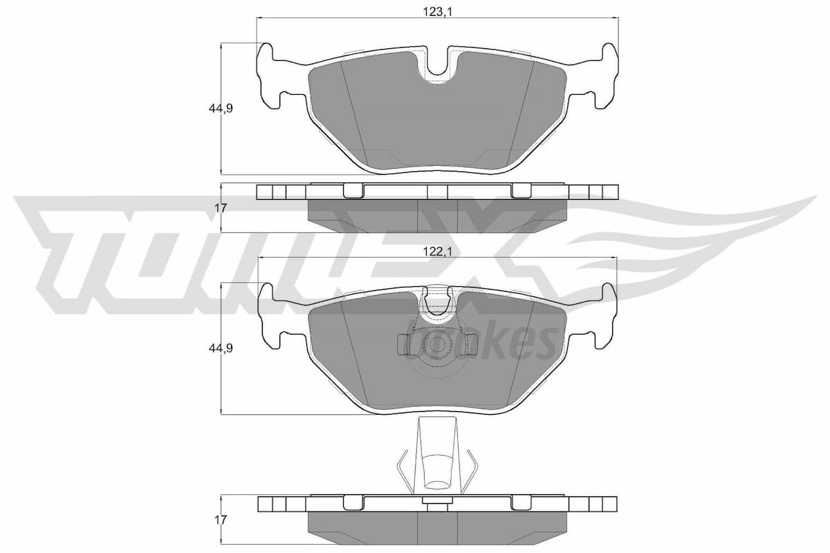 Bremžu uzliku kompl., Disku bremzes TOMEX Brakes TX 13-21 1