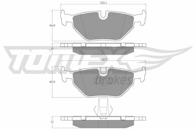 Bremžu uzliku kompl., Disku bremzes TOMEX Brakes TX 13-21 1