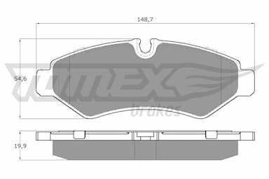 Bremžu uzliku kompl., Disku bremzes TOMEX Brakes TX 19-51 1