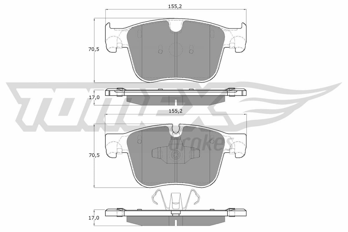 Bremžu uzliku kompl., Disku bremzes TOMEX Brakes TX 17-291 1