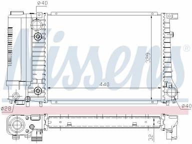 Radiators, Motora dzesēšanas sistēma NISSENS 60703A 5