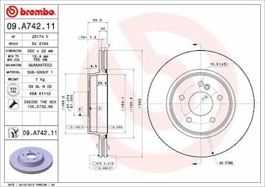 Bremžu diski BREMBO 09.A742.11 1