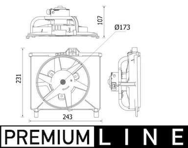 Ventilators, Motora dzesēšanas sistēma MAHLE CFF 541 000P 1