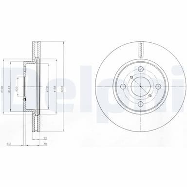 Bremžu diski DELPHI BG4116C 1