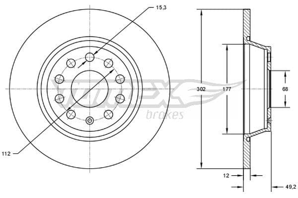 Bremžu diski TOMEX Brakes TX 72-92 1