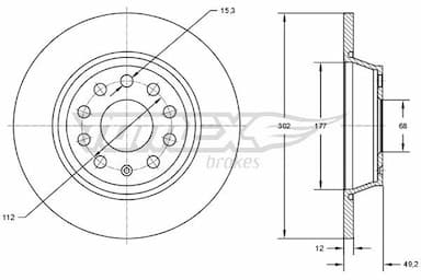 Bremžu diski TOMEX Brakes TX 72-92 1